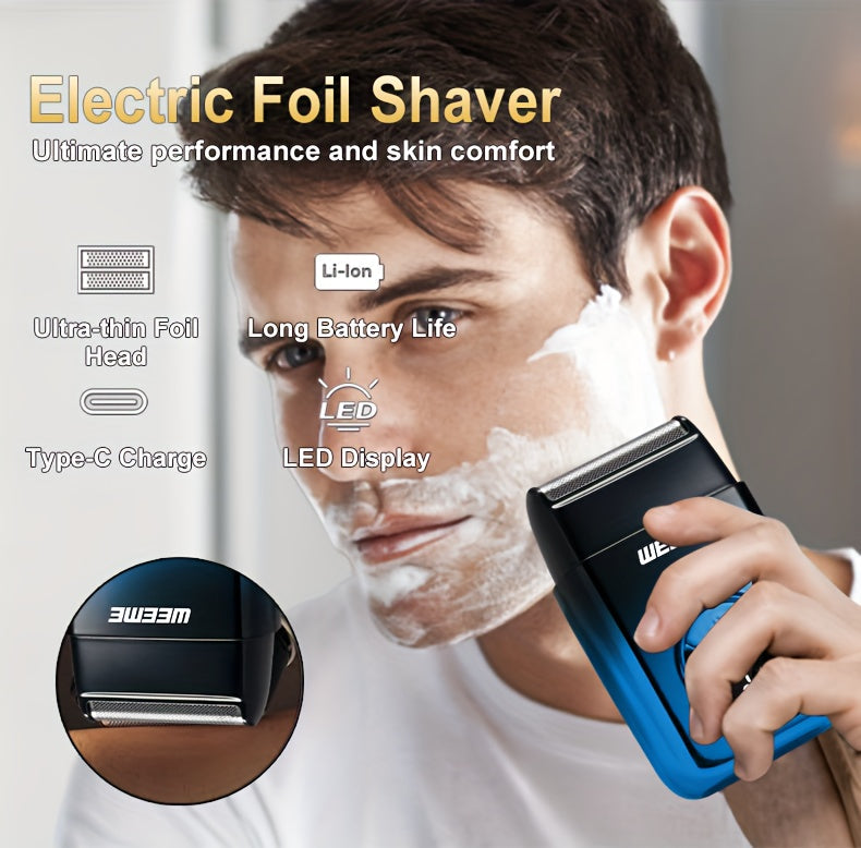 Men's Electric Hair Clipper Grooming Set USB Rechargeable Cordless Nose Hair Trimmer Shaver 2-Piece 4-Piece 5-Piece Professional Lithium Battery Father's Day Birthday Gift Golden Blue