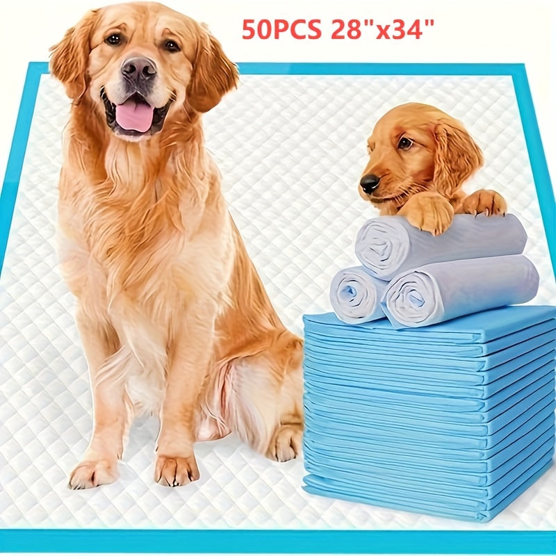 XL Dog Pee Pads 28x34 Inch Extra Large Premium Disposable Dog Training Pads Super Absorbent Leak-Proof Multi-Layer Odor Control for Puppies Large Dogs Senior Dogs Incontinence 50 or 200 Count