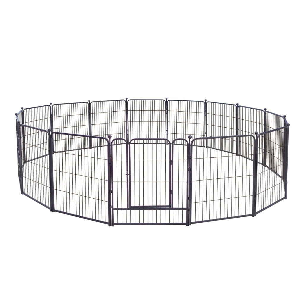 Heavy Duty Metal Dog Playpen – Portable Foldable Exercise Pen Fence for Small Medium Large Dogs, 8 or 16 Panels, No Assembly Required, Perfect for Indoor Outdoor Yard RV Camping