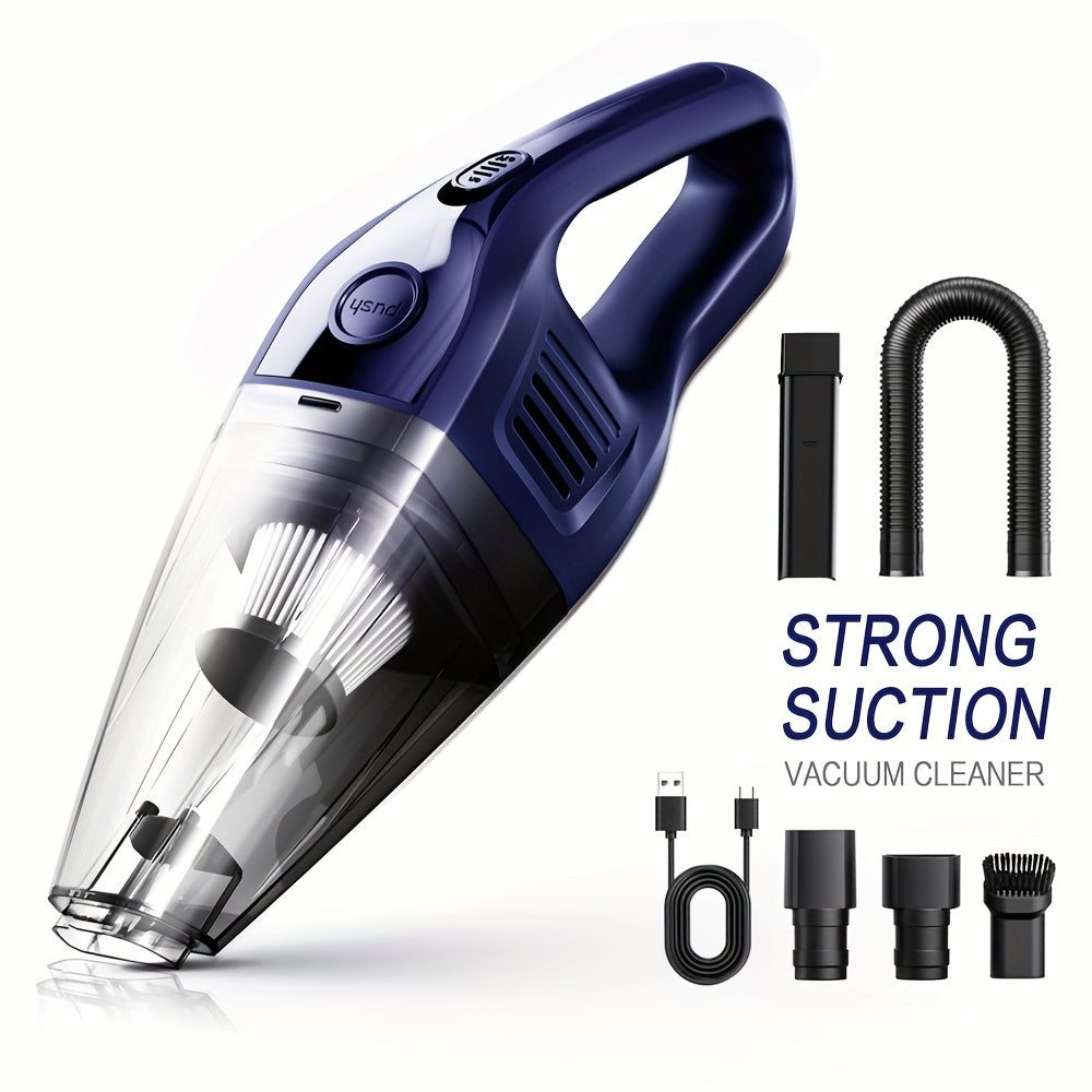Cordless Handheld Vacuum Cleaner 5000Pa Strong Suction USB Rechargeable Portable Wireless Vacuum for Car Interior Home Office Pet Hair 40dB Low Noise 2000mAh Battery One-Click Dust Empty 6 Colors