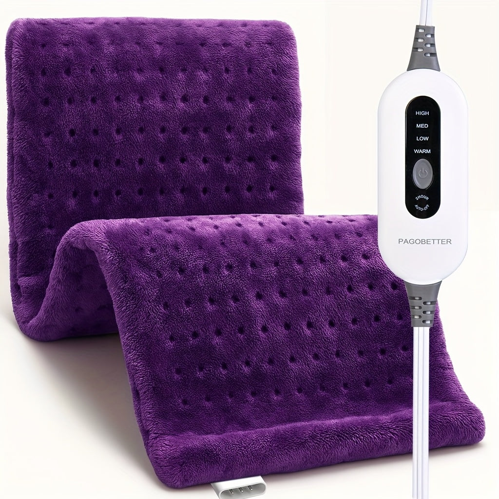 Heating Pad for Back Neck Shoulders & Cramps Ultra Soft Flannel – 6 Heat Settings Dry & Moist Heat Auto Shut-Off Machine Washable Electric Pad, 3 Sizes 12x15 12x24 17x33, Pain Relief Gift for Mom