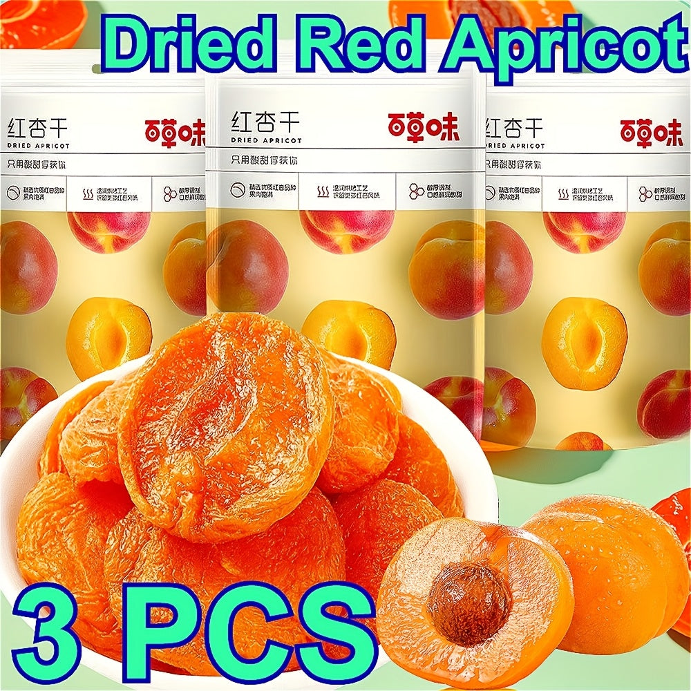 Dried Apricots Snack 3 Bags Pack Natural Tropical Dried Fruit Healthy Sweet Snack for Parties Gifts Travel