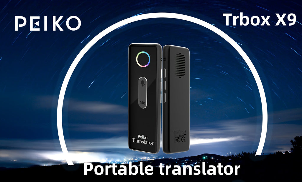 Trbox X9 Portable Language Translator Device – Two-Way Instant Voice Translation 136 Languages, WiFi & Offline Support, AI-Powered High Accuracy Translator for Travel Business Learning