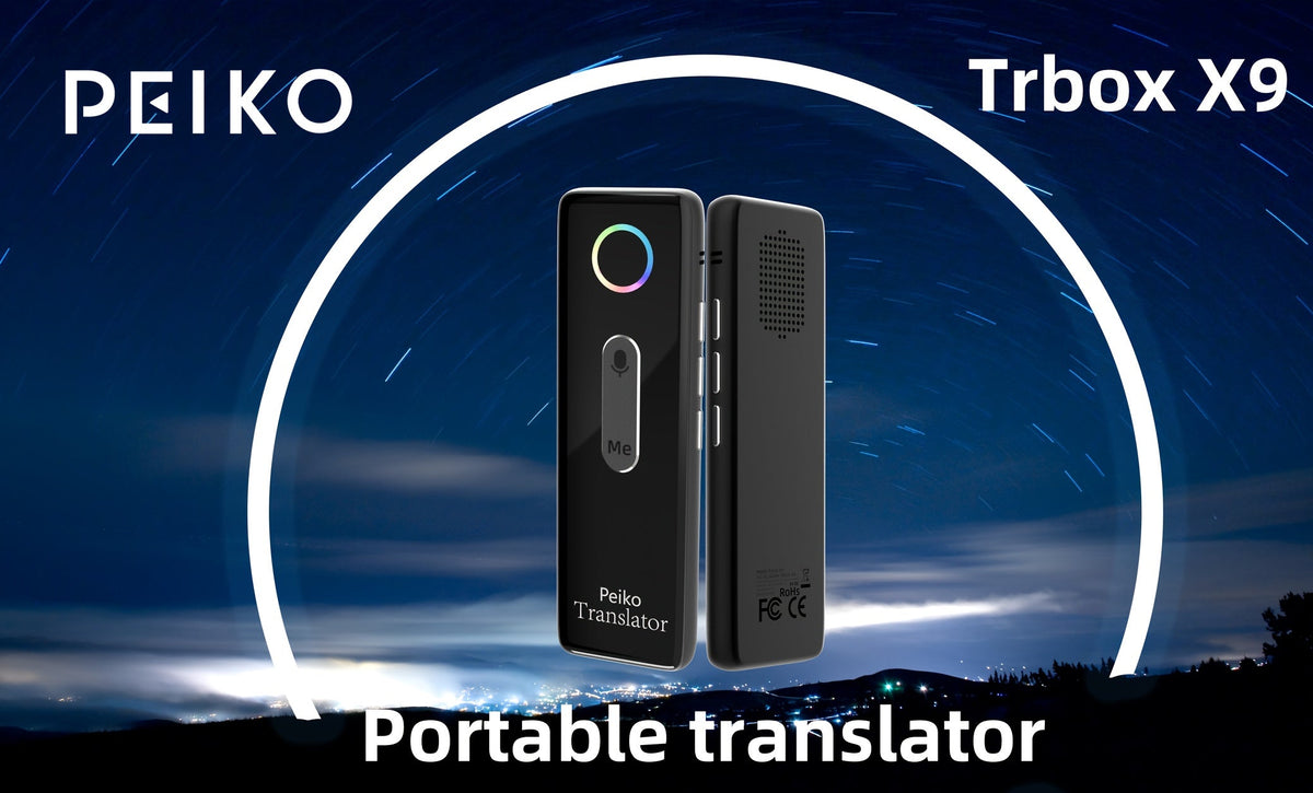 Trbox X9 Portable Language Translator Device – Two-Way Instant Voice Translation 136 Languages, WiFi & Offline Support, AI-Powered High Accuracy Translator for Travel Business Learning