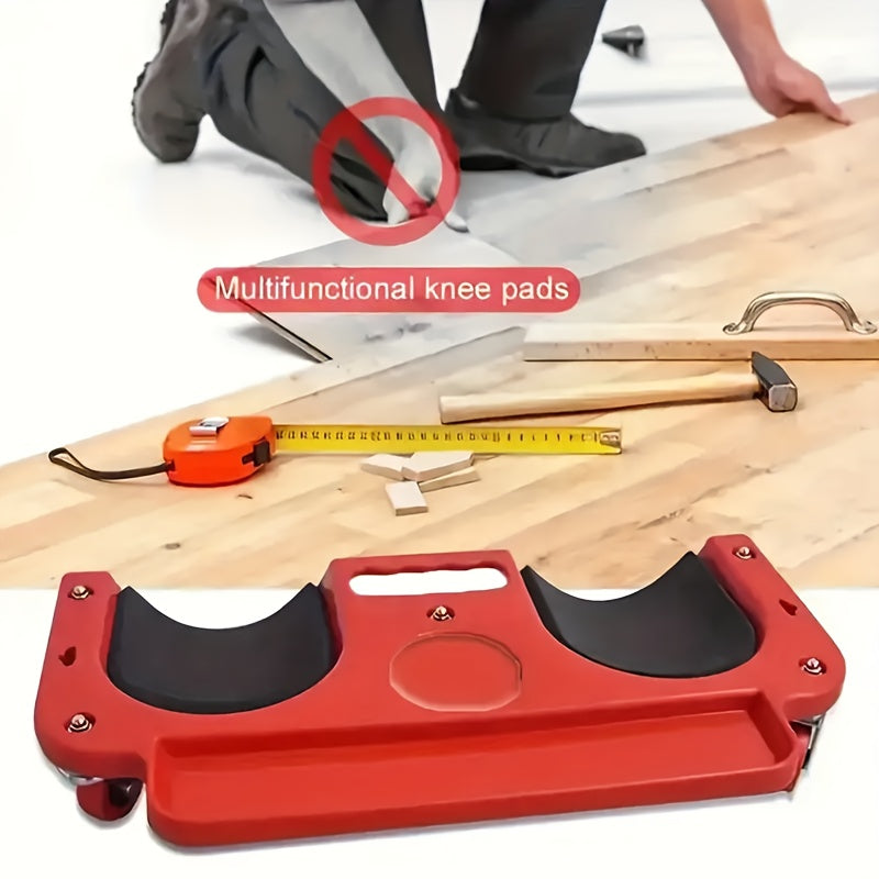 Rolling Knee Pad Platform with Wheels Built-In Tool Tray ABS Cushioned Kneeling Pad for Flooring Tile Carpentry Car Repairs Plumbing Heavy Duty Multi-Function Work Stool for Contractors DIYers