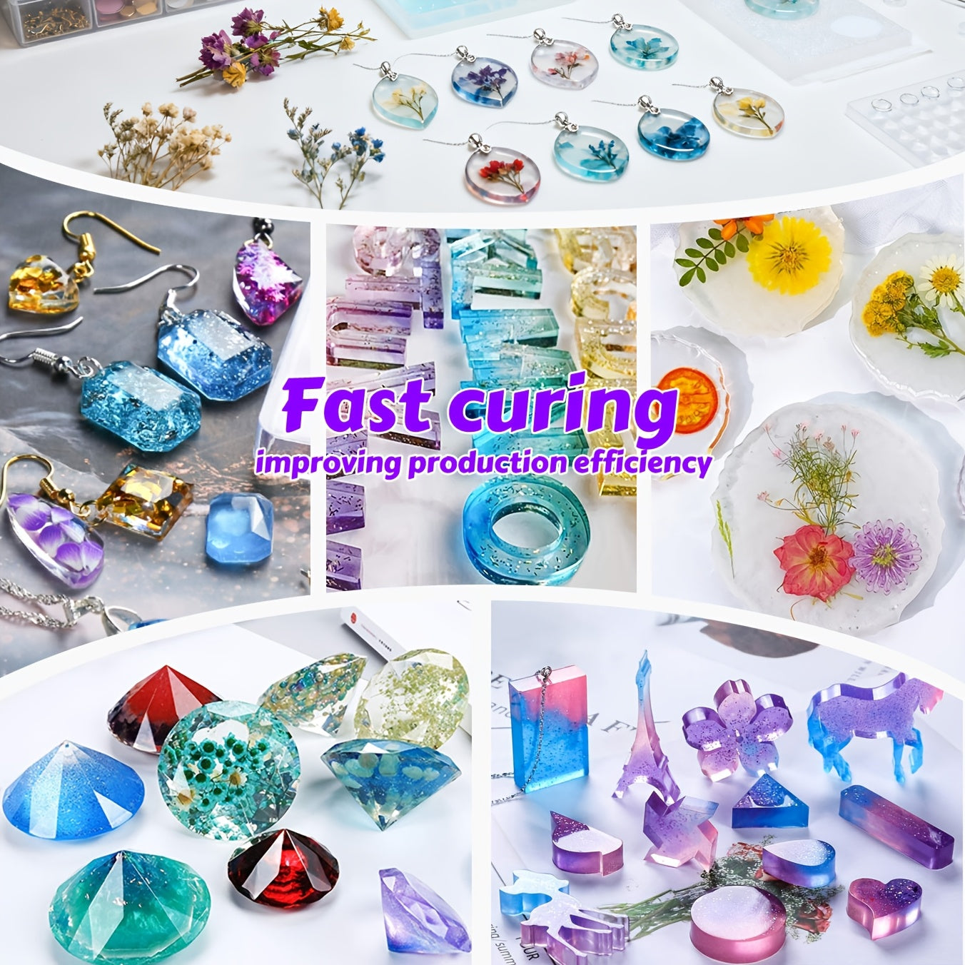 Professional UV LED Resin Curing Lamp 96 or 144 LEDs High Power USB Plug and Play for DIY Jewelry Making Epoxy Resin Hardening Mold Curing Dark Violet