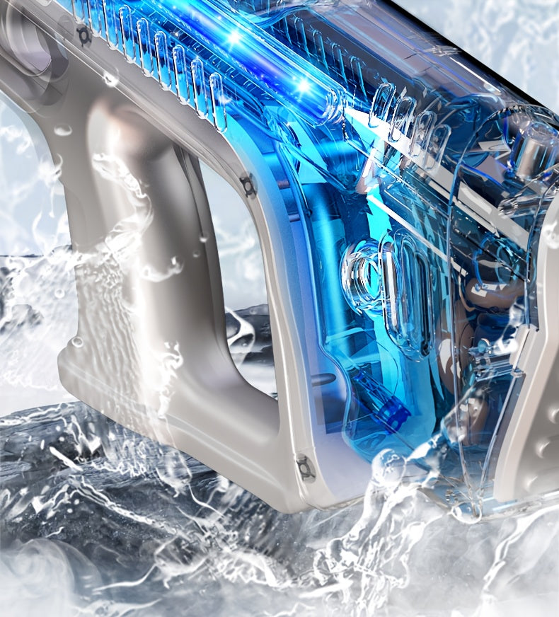 Electric Water Gun with LED Pulse Light & Auto-Fill – 40ft Long Range Rapid-Fire Squirt Gun, USB Rechargeable 240-Shot Tank, Water Blaster for Kids & Adults Pool Beach Backyard