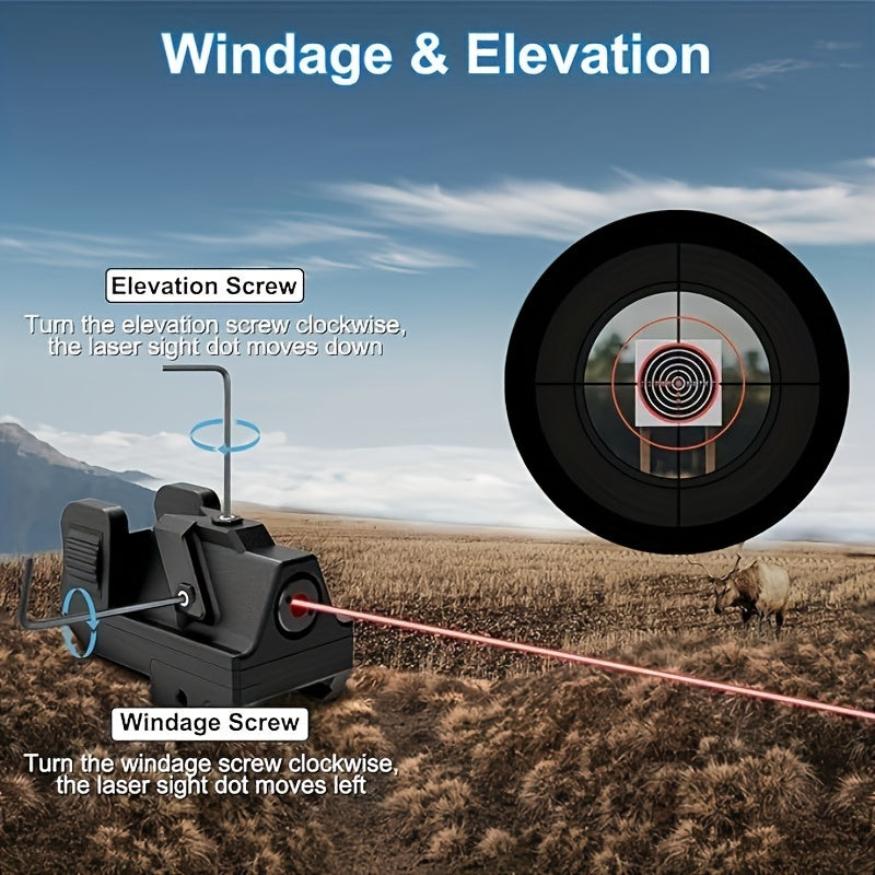 Red Dot Laser Sight USB Rechargeable Picatinny Rail Mount with Strobe Mode Compact Lightweight Class IIIa 5mW for Pistols Rifles Handguns Adjustable Elevation Windage 100-300 Ft Day Range