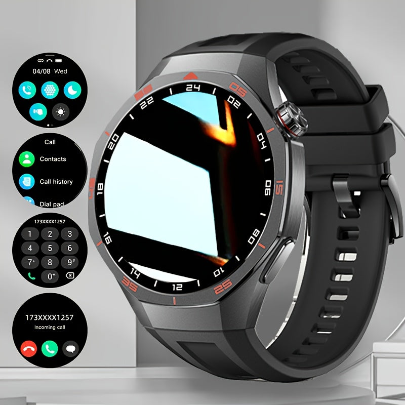 Round Smartwatch 2.01" Extra Large Screen Wireless Calling – 100+ Sports Modes Sleep Monitor Heart Rate Pedometer Games Weather Calculator Fitness Tracker for Men Women iPhone Android