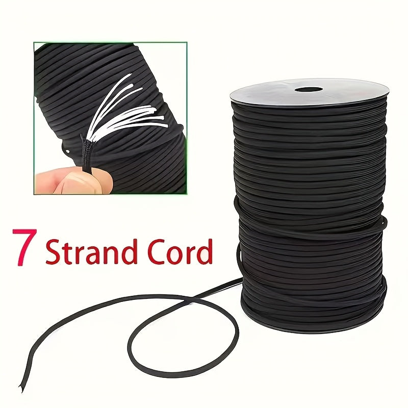 7-Core Paracord Rope for Camping Hiking Survival – Multi-Purpose Nylon Tent Rope for Tie-Down Hanging Bracelet Keychain Backpack Lashing, 30M 50M 100M Vivid Colors