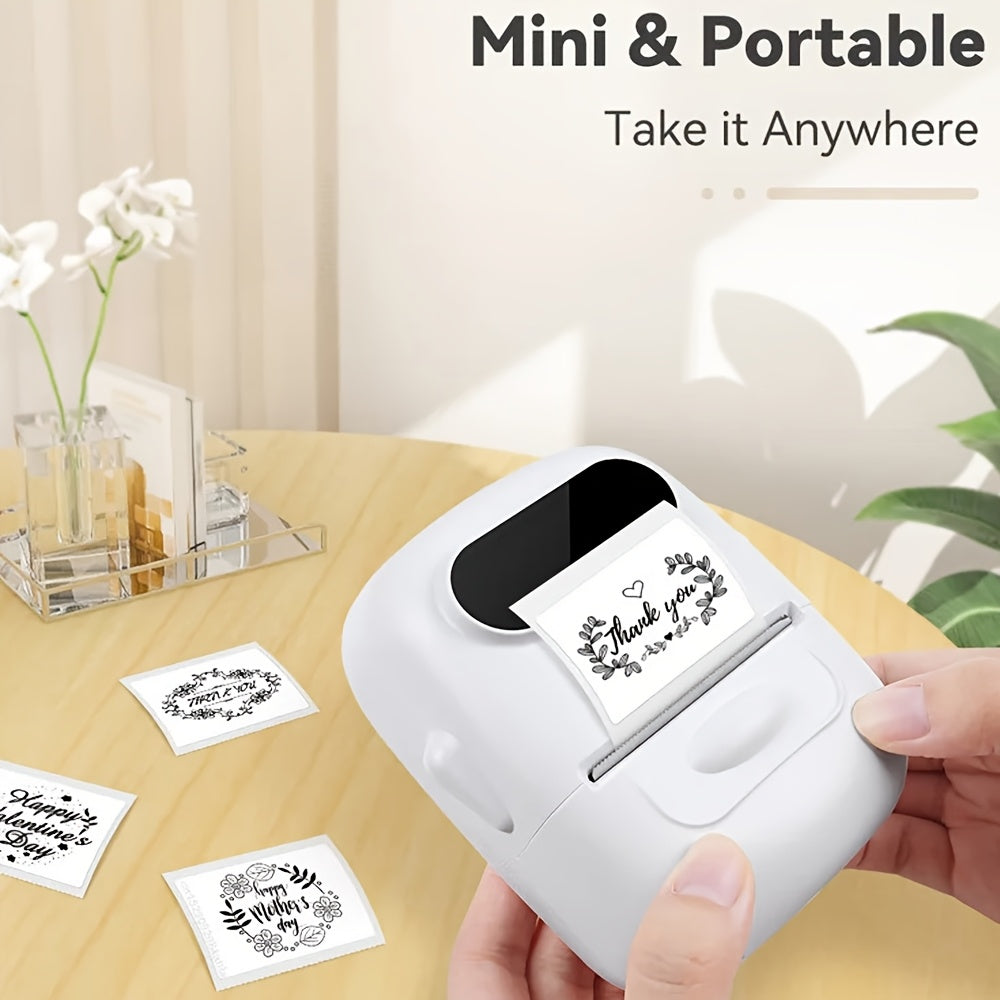 Marklife 2-Inch Portable Wireless Thermal Label Printer – Bluetooth Inkless Sticker Maker for iPhone & Android, Small Business Shipping Labels, Kitchen, Office & Home Organization, Includes 1 Roll White Labels