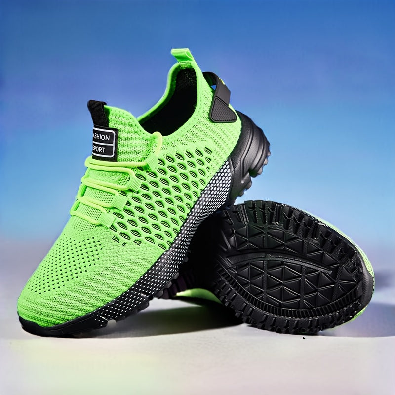 Men's Thick-Soled Non-Slip Sneakers – Lightweight Lace-Up Casual Walking Shoes for Hiking, Outdoor & Daily Wear, Comfortable Low-Top Athletic Sneakers for Men, Spring Autumn Trail Running Shoes