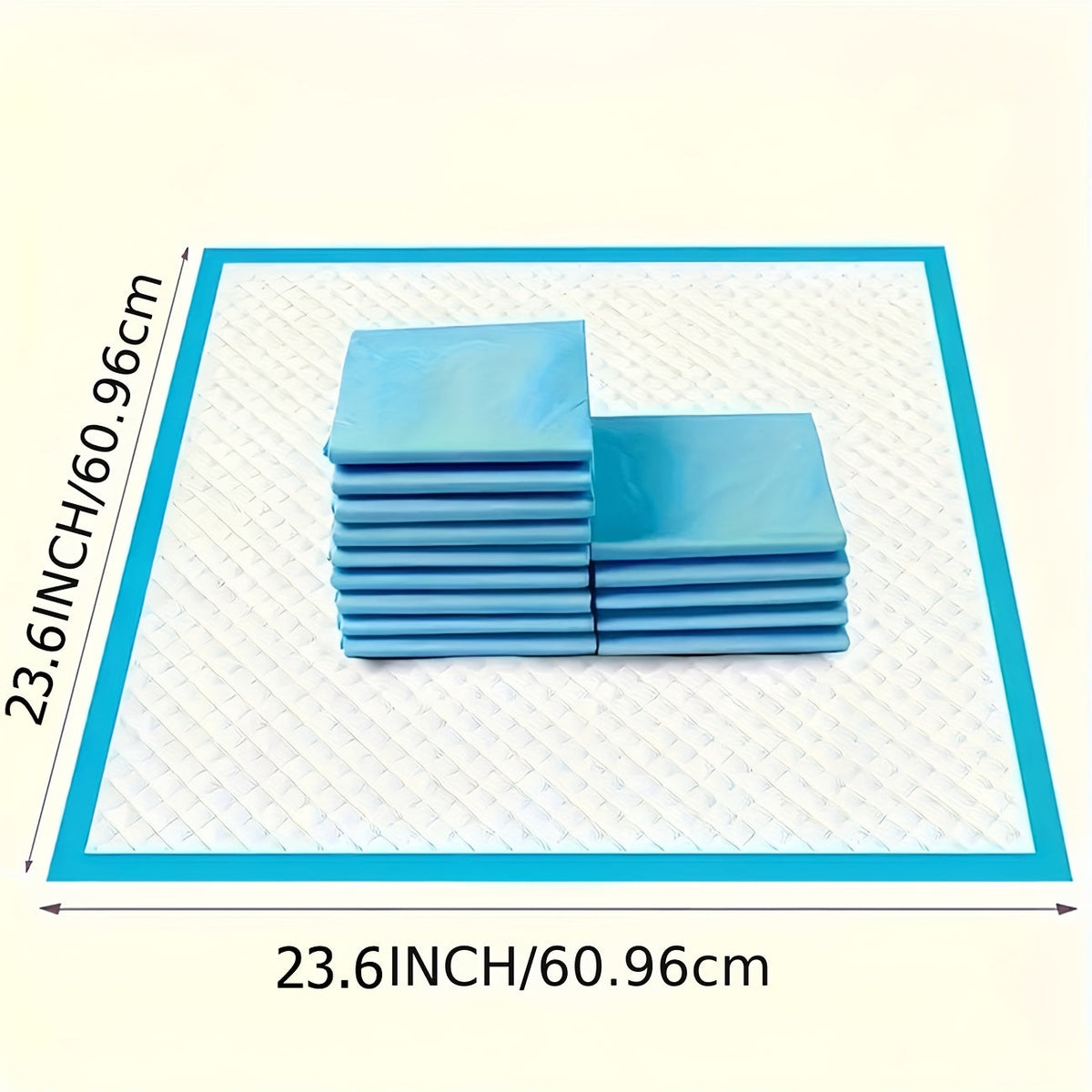 Super Absorbent Dog Pee Pads 23.6x23.6 Inch for Puppy Training & Indoor Pet Toilet Use – Leak-Proof Odor-Control Training Pads, 50/100/200/400 Count Bulk Value Packs