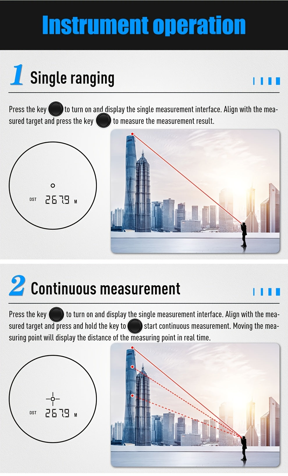 1200 Yard Laser Golf Rangefinder 6X Magnification Slope Switch Pulse Vibration Target Lock Trajectory Compensation Type-C Rechargeable for Golf and Hunting