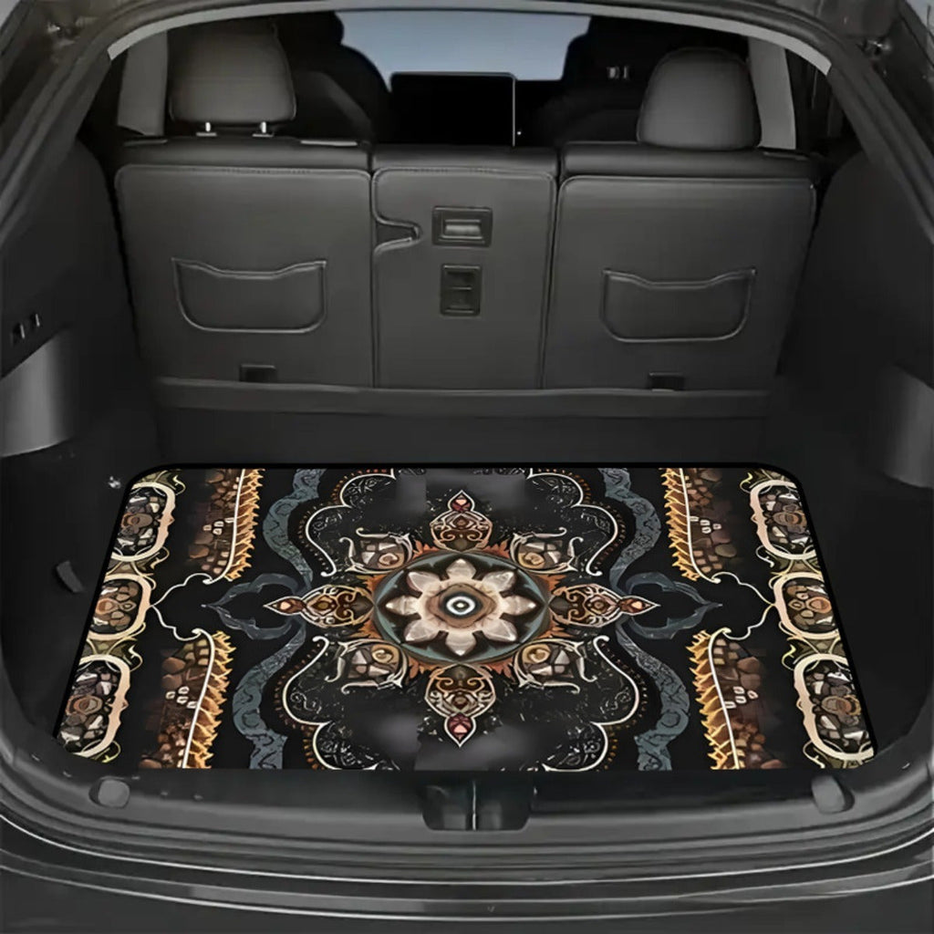 Car Trunk Mat Cargo Liner – Non-Slip Waterproof Floor Mat with Unique Patterns, Durable Vehicle Interior Protector from Dirt, Spills & Scratches, Universal Fit