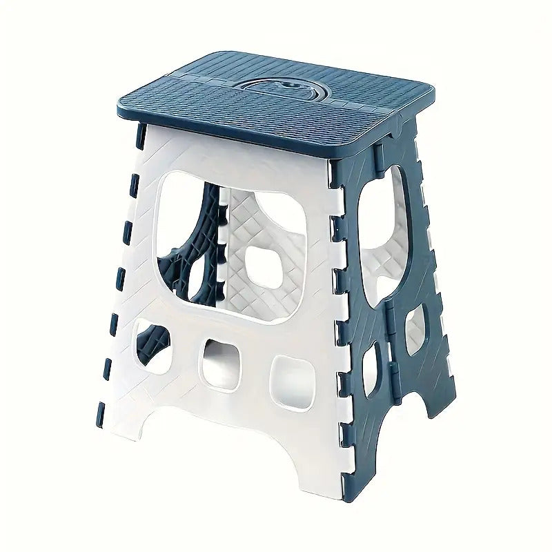 Oval PP Polypropylene Portable Camping Stool – Lightweight Compact Seat for Hiking Fishing Picnic Beach Indoor Outdoor Use, Sturdy Durable Design, Dark Blue, Great Gift for Outdoor Lovers