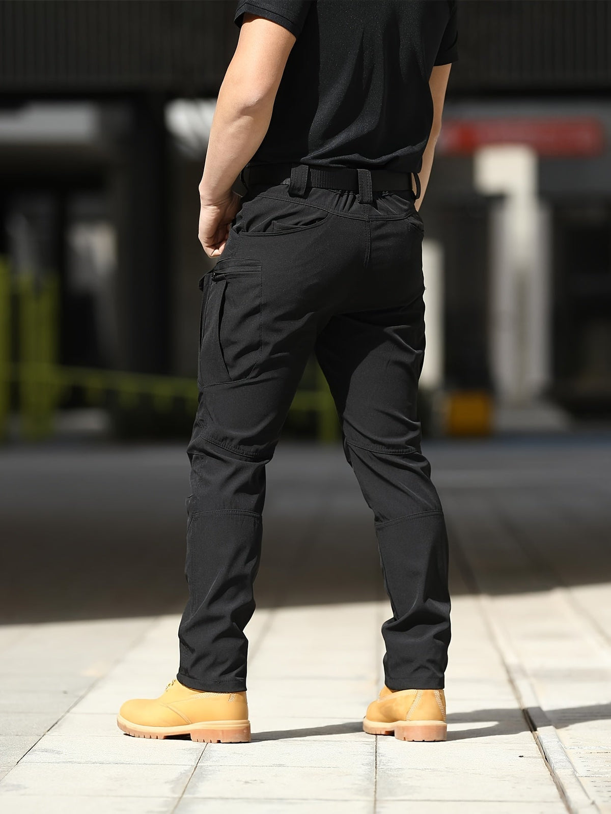 Men's Tactical Cargo Pants Lightweight Quick Dry – Breathable Multi-Pocket Hiking Pants with Belt, Relaxed Fit All-Season Outdoor Work Pants, Wear-Resistant – M to XXXL, Black / Grey / Khaki