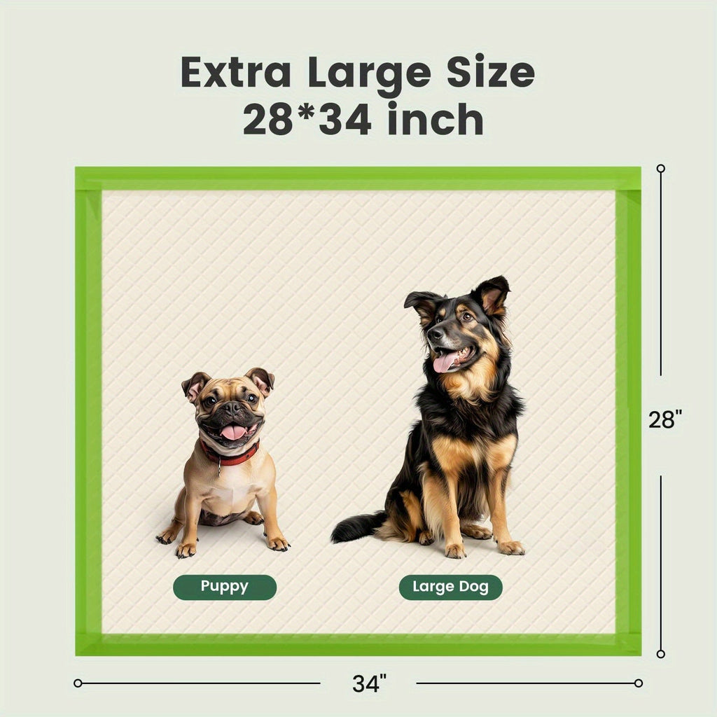 Jumbo Dog Pee Pads for Large Breeds 50 or 100 Pack – 6-Layer Super Absorbent Heavy-Duty Leakproof Puppy Training Pads, Quick-Dry Odor Control, Housebreaking Pads for Senior Dogs & Potty Training