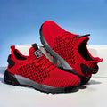 Men's Thick-Soled Non-Slip Sneakers – Lightweight Lace-Up Casual Walking Shoes for Hiking, Outdoor & Daily Wear, Comfortable Low-Top Athletic Sneakers for Men, Spring Autumn Trail Running Shoes