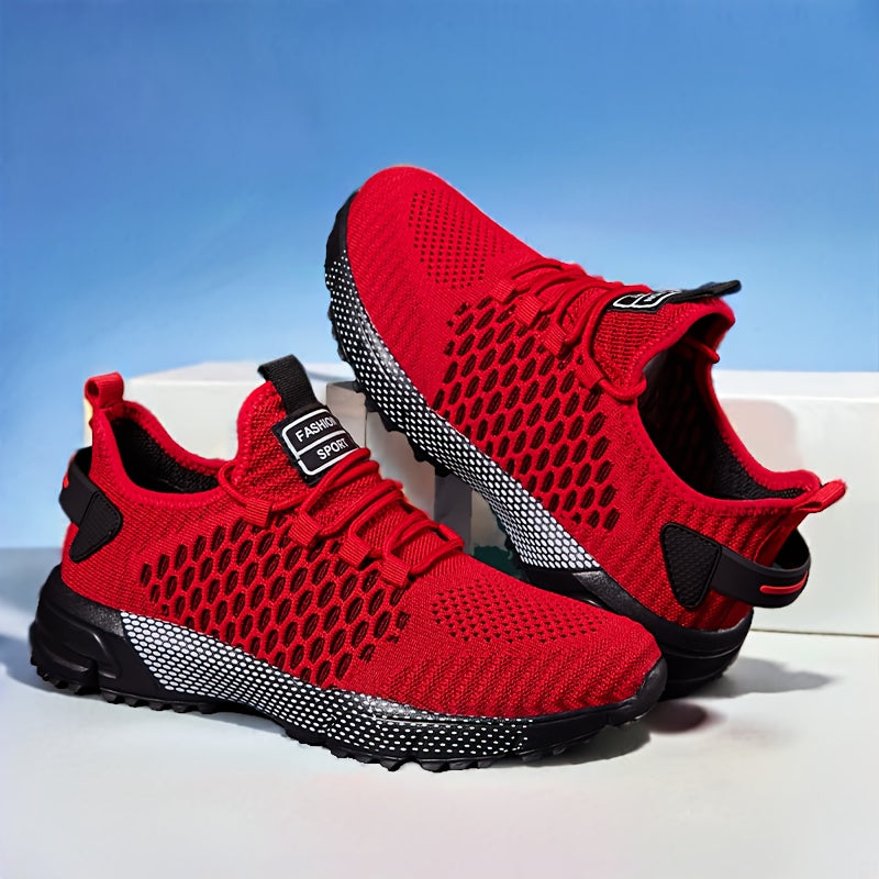 Men's Thick-Soled Non-Slip Sneakers – Lightweight Lace-Up Casual Walking Shoes for Hiking, Outdoor & Daily Wear, Comfortable Low-Top Athletic Sneakers for Men, Spring Autumn Trail Running Shoes