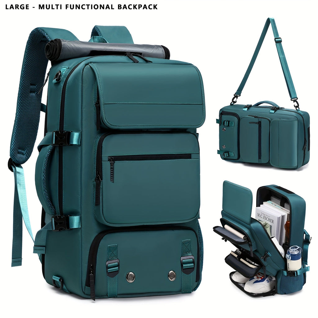 17 Inch Laptop Backpack Large Capacity – Airline Approved Travel Bag with Shoe Compartment, Multi-Pocket Business Work Backpack for Men, Durable Nylon, Hiking & Camping, Small & Large Sizes