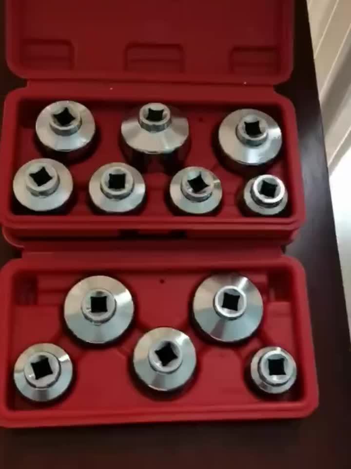 7 Piece Oil Filter Socket Wrench Set 3 8 Inch Drive CR-V Steel 24mm 27mm 29mm 30mm 32mm 36mm 38mm Universal Oil Filter Removal Tool Kit for DIY Car Oil Changes Mechanic Home Garage