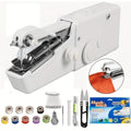 Portable Cordless Mini Sewing Machine with Accessory Kit – Lightweight Handheld Stitching Tool for Beginners Quick Fabric Repairs Hemming Patching and DIY Crafts – Battery USB Powered White or Black