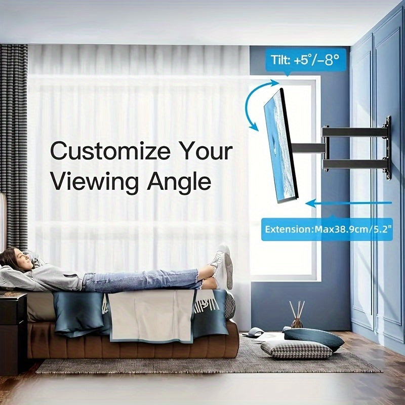 Full Motion TV Wall Mount Bracket Swivel Tilt Extend Arm for 22-55 Inch LED LCD TVs VESA Compatible Hardware Included