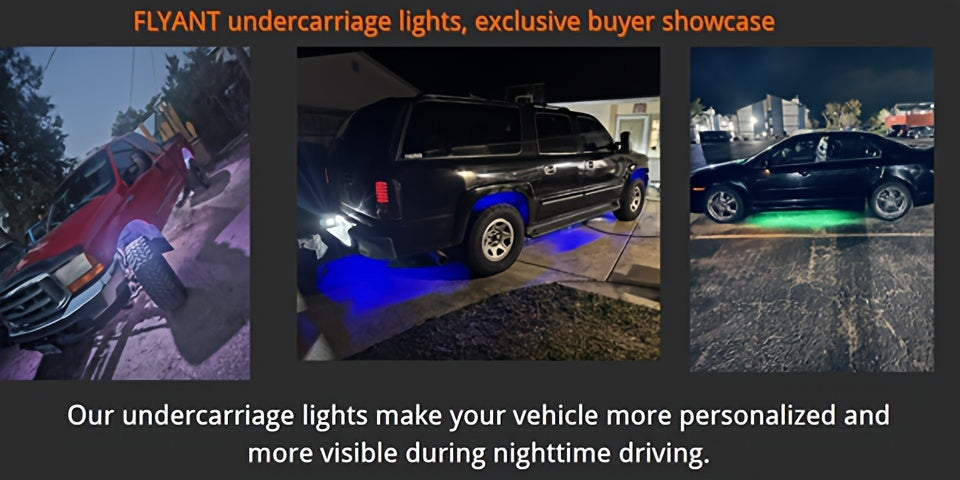 RGB LED Rock Lights Kit for Trucks Pickup SUV – Sound Activated APP & Remote Control, Multicolor Underglow Chassis Neon Lights, 9 Large Beads, 4/6/8/10 Pods Underbody Lighting Kit
