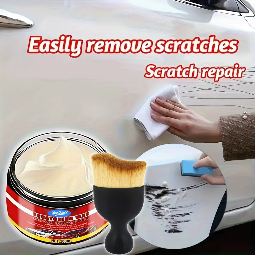 Car Scratch Repair Wax 2-Pack 100ml Nano-Bright Polish Removes Light Scratches Brush Marks Swirl Marks Restores All Car Paint Colors DIY Auto Detailing Scratch Remover Kit