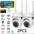 2-Pack 1080P PTZ Dome Security Cameras WiFi – AI Auto Tracking, Color Night Vision, 360° Rotation, Smart Motion Alarm for Indoor Outdoor Home Security Surveillance, Wireless IP Camera System