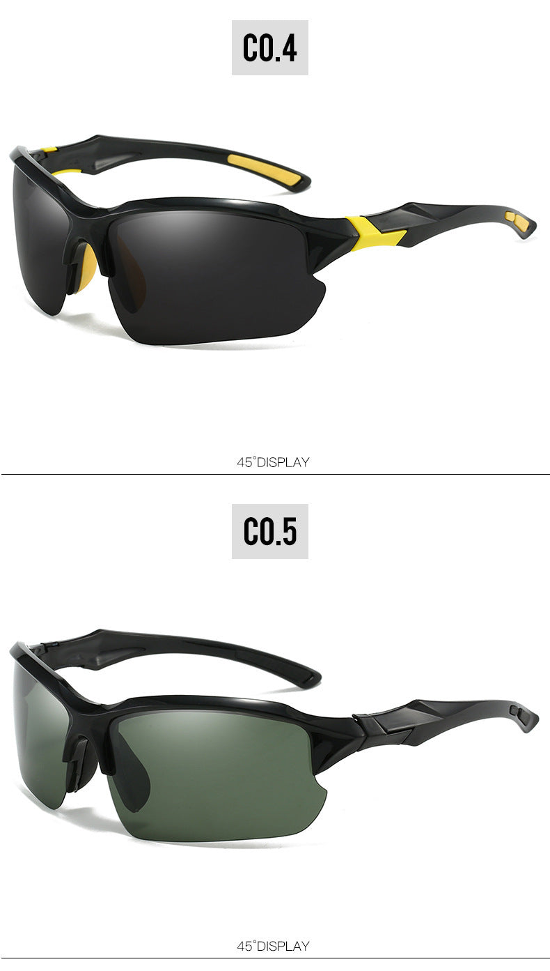 3-Pack Sports Sunglasses UV400 Half Frame for Men & Women – Lightweight Polarized Goggles for Running, Fishing, Skiing, Driving & Outdoor Activities, Sun Protection Eyewear Set