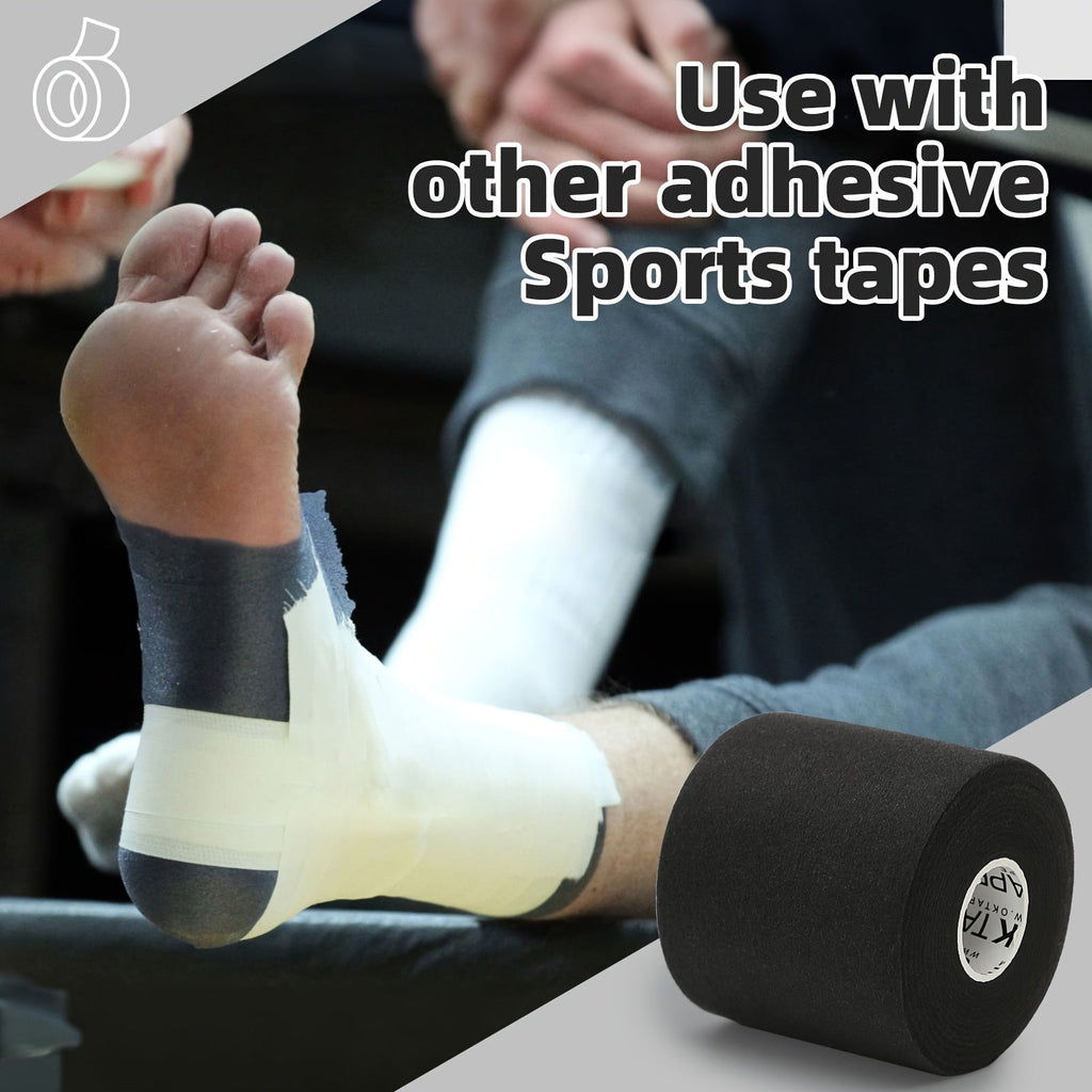 Athletic Pre Wrap Tape 4-Rolls Foam Underwrap for Sports – Protect Ankles Wrists Hands Knees, 2.75" x 30 Yards Each, OK TAPE Multi-Sport Joint Protection