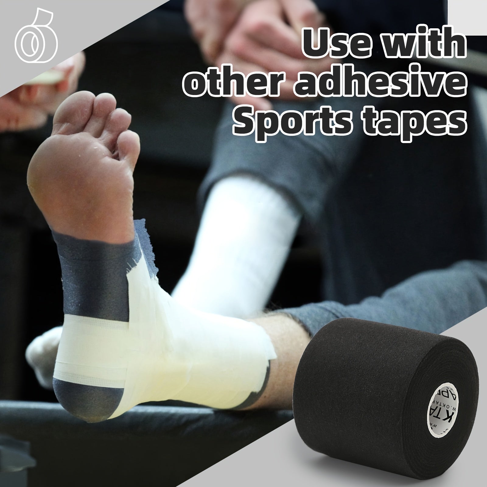 Athletic Pre Wrap Tape 4-Rolls Foam Underwrap for Sports – Protect Ankles Wrists Hands Knees, 2.75" x 30 Yards Each, OK TAPE Multi-Sport Joint Protection