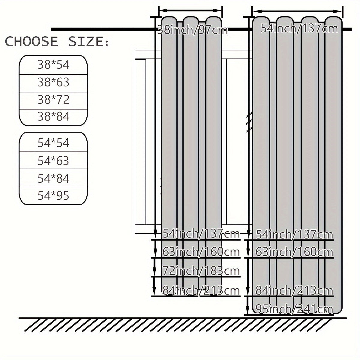 Rod Pocket Light Filtering Curtains 4 Panels – Solid Color Drapes for Living Room Bedroom Office, Easy Install, 10 Colors & 8 Sizes, Yarn-Dyed Fade Resistant Fabric, Home Window Treatment Set
