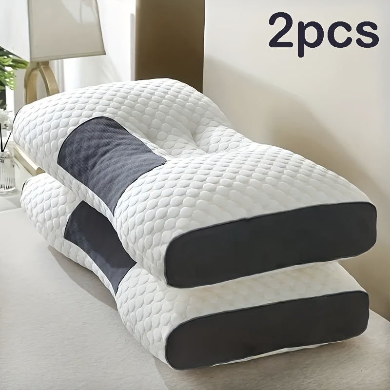 Bed Pillows 2-Pack Ultra-Soft Neck Support Pillow Inserts with Removable Machine-Washable Covers – Breathable All-Season Deep Sleep Bedroom Comfort, 7 Colors, Perfect Housewarming Gift