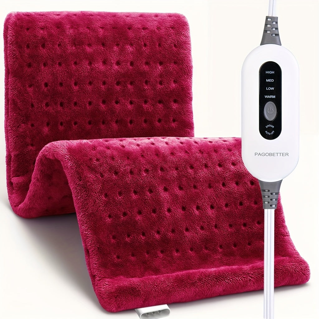 Heating Pad for Back Neck Shoulders & Cramps Ultra Soft Flannel – 6 Heat Settings Dry & Moist Heat Auto Shut-Off Machine Washable Electric Pad, 3 Sizes 12x15 12x24 17x33, Pain Relief Gift for Mom