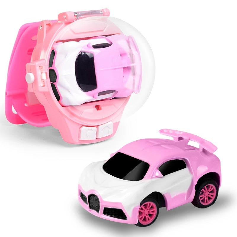 RC Car Watch Toy for Kids – Mini Wearable Remote Control Electric Racing Car, Metal Alloy Stunt Vehicle, Cool Birthday Christmas Halloween Gift for Boys Girls Ages 6+