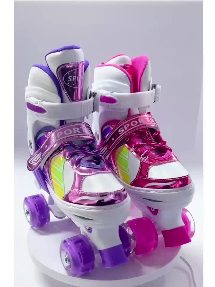 Adjustable Kids Roller Skates with Light-Up Wheels – Fun LED Rollerskates for Boys & Girls Ages 4–12, Youth & Toddler Sizes S/M/L, 9 Colors