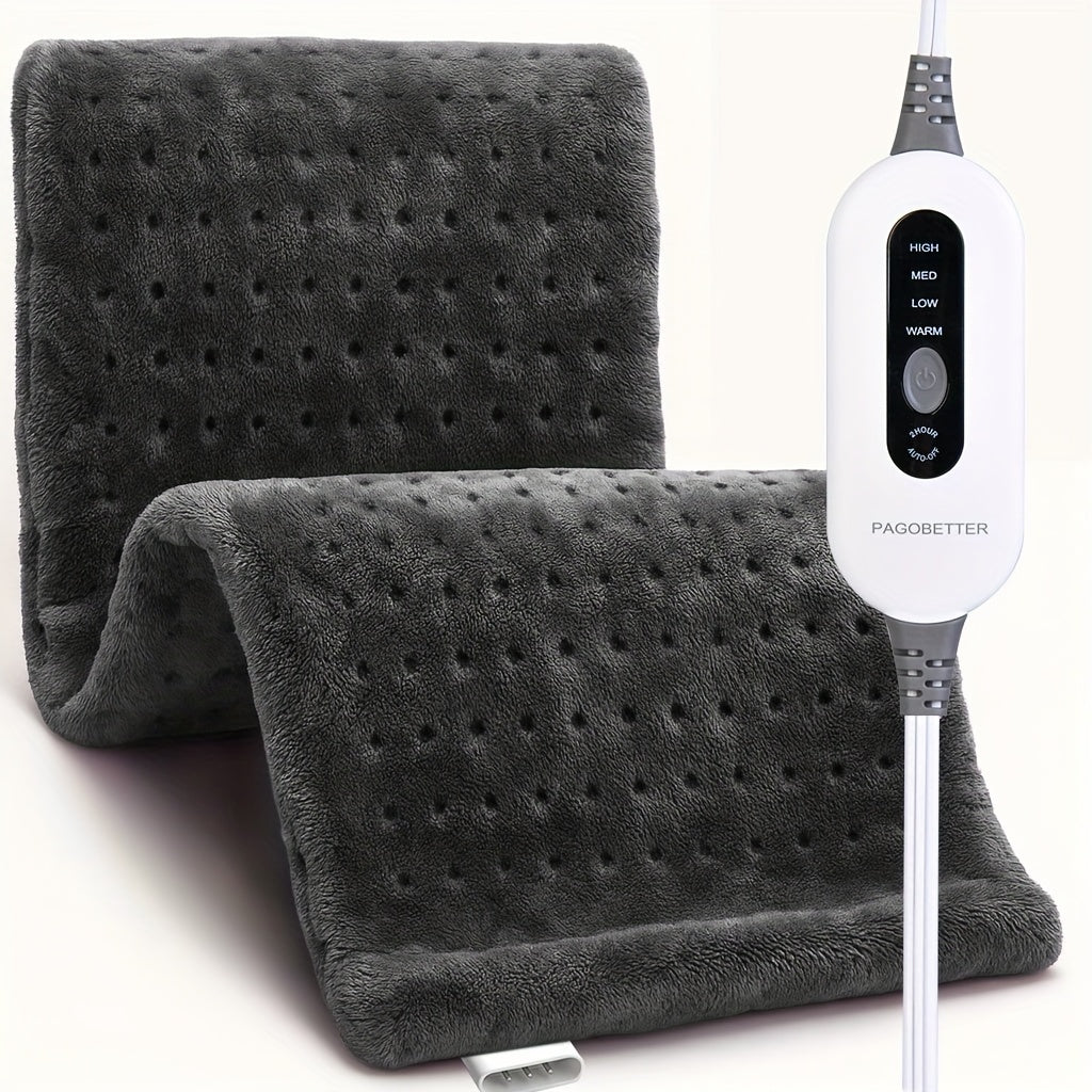 Heating Pad for Back Neck Shoulders & Cramps Ultra Soft Flannel – 6 Heat Settings Dry & Moist Heat Auto Shut-Off Machine Washable Electric Pad, 3 Sizes 12x15 12x24 17x33, Pain Relief Gift for Mom