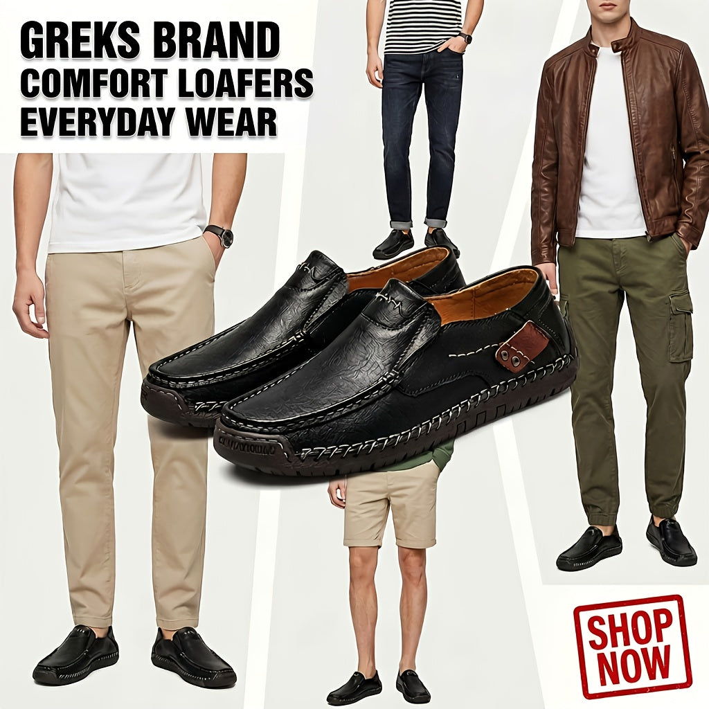 Men's Slip-On Loafers – Lightweight Breathable Casual Shoes for Driving Walking Daily Wear, Comfortable Non-Slip Sole, Easy On Off Design, Perfect for Men Who Value Style & Comfort