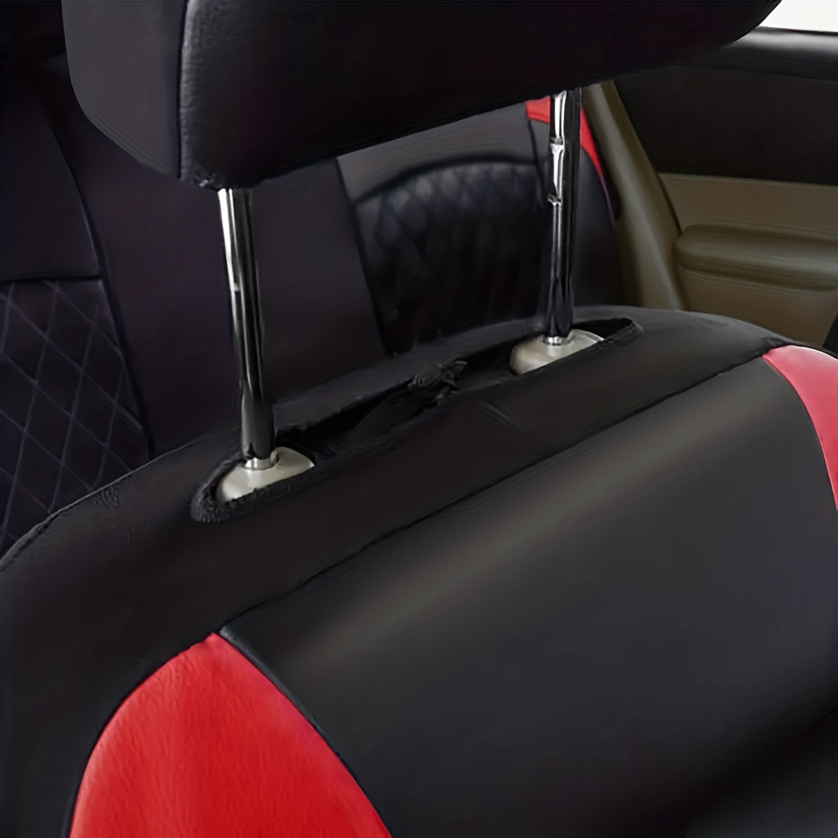 Quilted PU Leather Car Seat Covers Waterproof Sponge Padded All-Season Universal Fit Cars SUVs Trucks Gray Black Red Blue Single or 12-Piece Full Set Interior Protection | Nova Mart