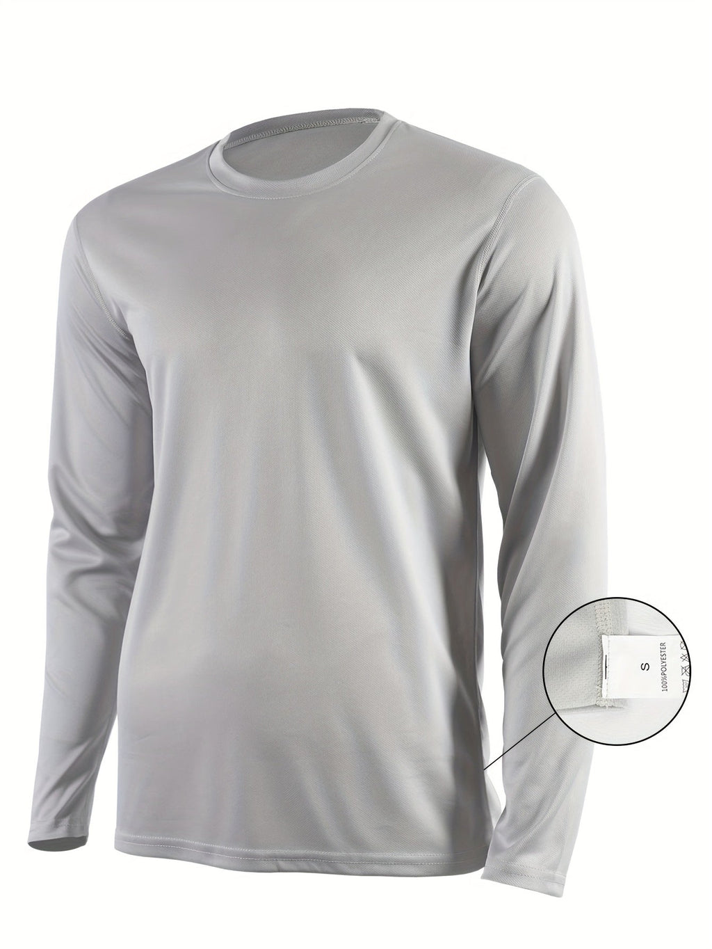 Men's Quick Dry Long Sleeve Shirts 5-Pack Moisture Wicking Breathable Athletic Workout Tops - Anti-Odor Stretchy Running Gym Training S-XXL
