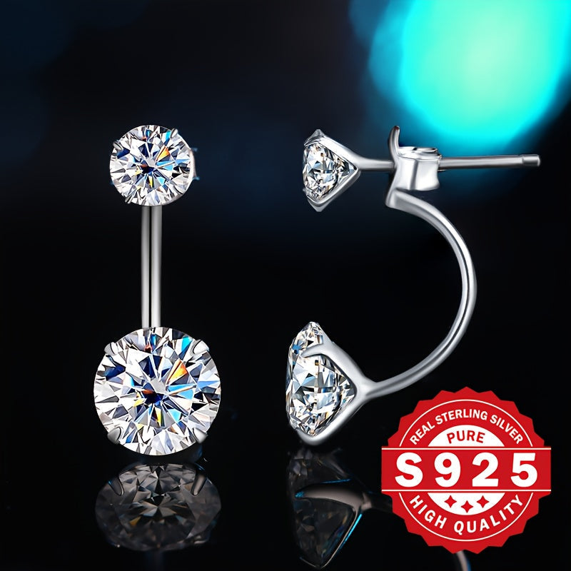S925 Sterling Silver Classic Elegant Stud Earrings for Women – Hypoallergenic Delicate Silver Jewelry for Daily Wear Party Festival Gift-Ready Packaging Christmas Birthday Anniversary