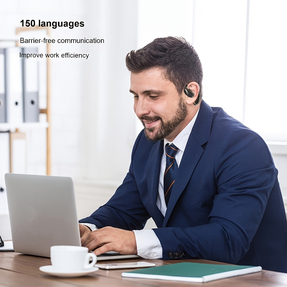 AI Translation Earbuds 144 Languages – 0.3s Instant Voice Interpreter, Noise Reduction & 40-Hour Battery Life for Travel Business International Communication