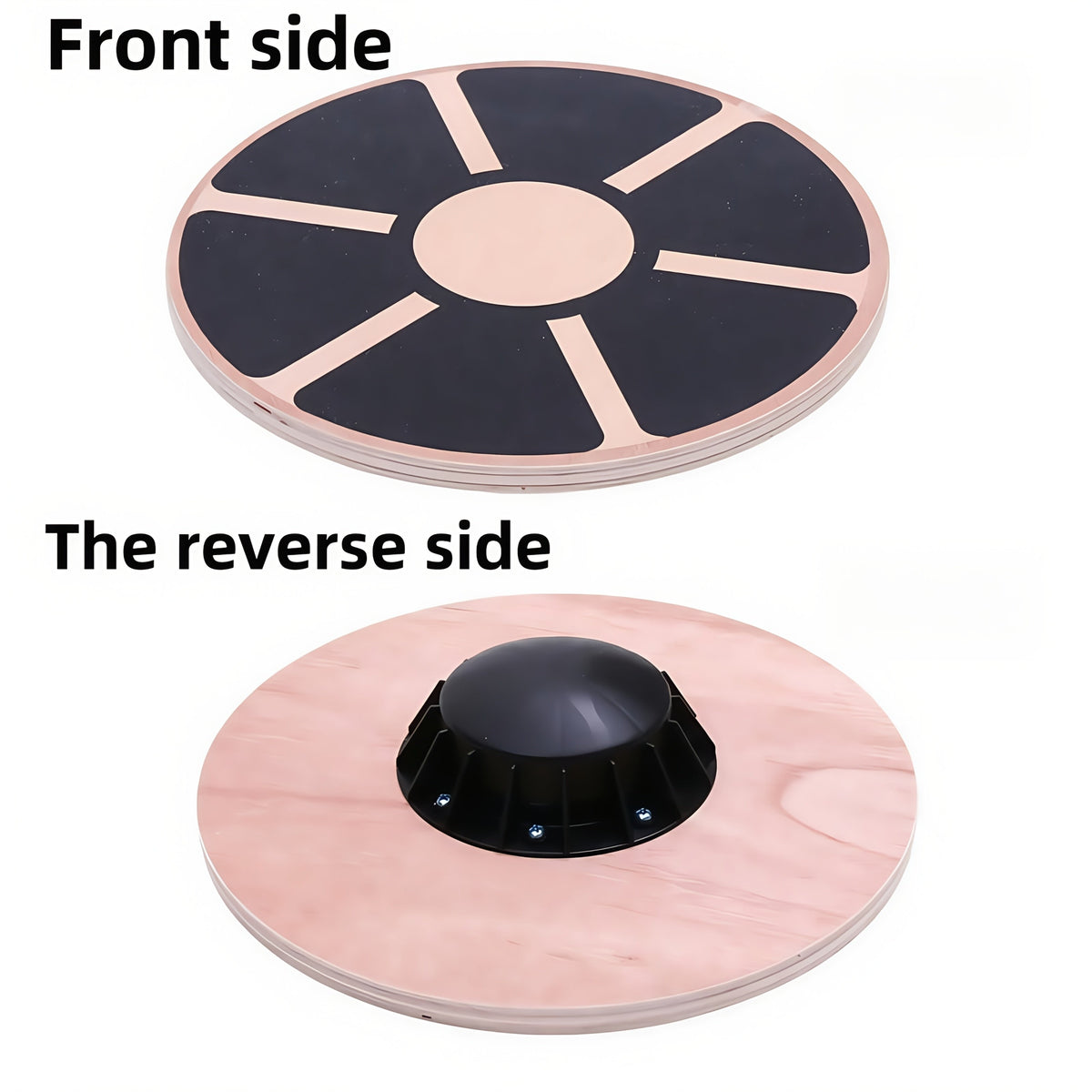 Wooden Balance Board for Adults – Anti-Slip Wobble Rocker Board 350 LBS, Balance Plate & Circular Board Options, Core Strength Physical Therapy Standing Desk Rehab Training for Beginners Seniors Athletes