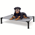 Cooling Elevated Dog Bed Raised Cot with Breathable Mesh and Metal Frame - Washable Portable Dog Cot with No-Slip Feet for Indoor and Outdoor Use, Multiple Sizes and Colors Available