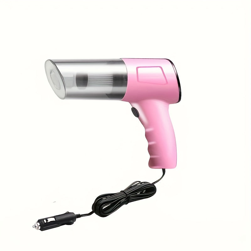 Pink Mini Handheld Car Vacuum Cleaner Dry Wet Strong Suction Pet Hair Cat Hair Cute Portable Corded No Battery for Women Girls Car Interior Home Desk Keyboard Cleaning | Nova Mart