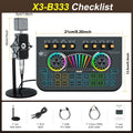 Microphone Mixer Bundle Kit for Podcast Recording Studio – Audio Mixer with Mic Stand, Sound Card, Streaming & Karaoke Setup for PC Phone Gaming