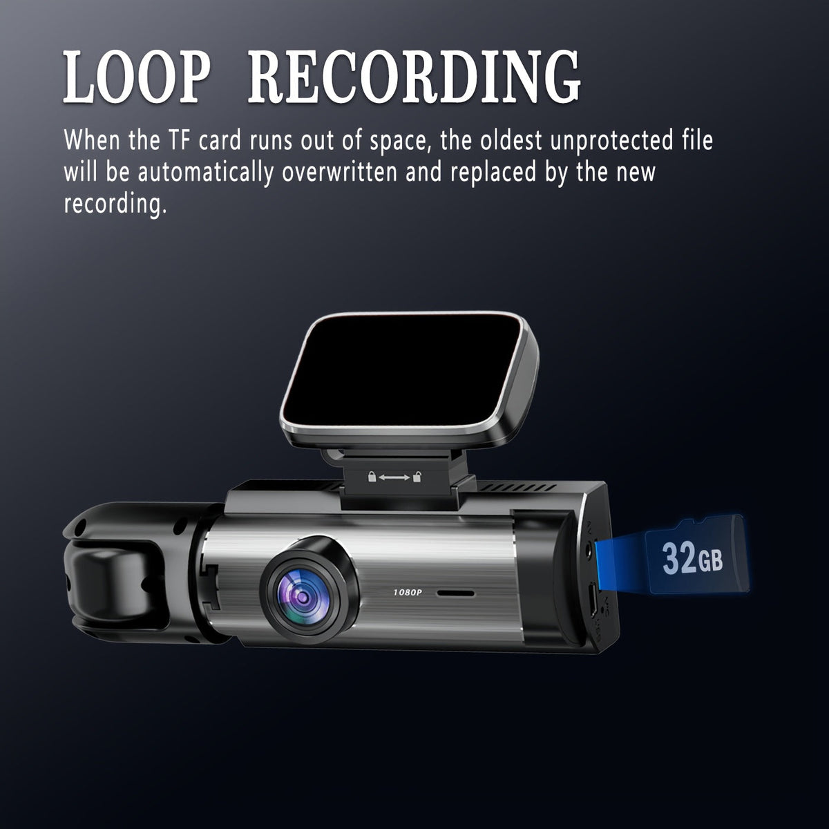 Dash Cam Front and Interior 1080P Front 720P Cabin IR Night Vision Loop Recording Wide Angle Car DVR Camera 3.16 Inch IPS Screen Optional 32GB SD Card for Cars Rideshare Uber Lyft Taxi New Drivers